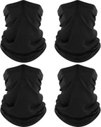 ROXUN 4 Pack Neck Gaiter, Cooling Breathable Face Mask UV Protection Scarf by Roxun