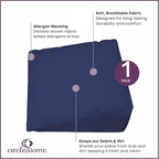 CirclesHome Wedge Pillow Cover 100% Cotton, Zippered Wedge Pillow Case Protector - Image 3