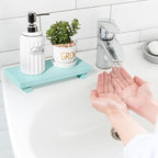zoocatia Small Wood Tray Pedestal Stand Farmhouse Bathroom Decor Decorative - Image 2