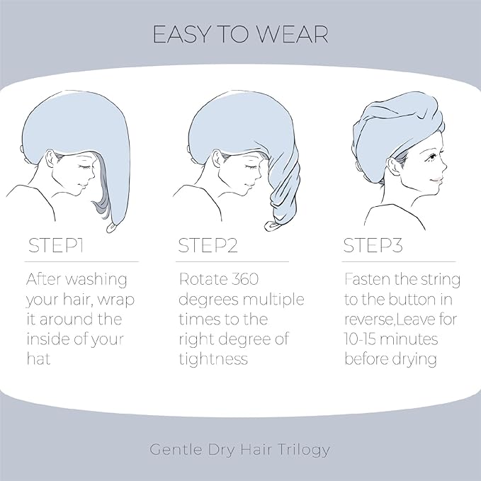 MaopaoBeauty Microfiber Hair Towel, 2 Packs Hair Turbans - Image 8