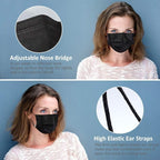 LEMENT 500pcs Disposable Black Mask, 3-Ply Face Masks - Image 6