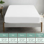 Feather & Stitch Fitted Bottom Sheet Only King Size 500 TC-1 Piece 100% Cotton - Image 6