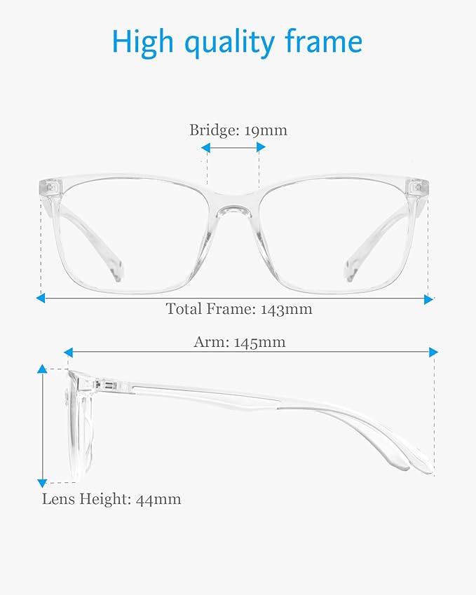 ANRRI Blue Light Glasses Men Women Transparent Blue Light Blocking Computer - Image 5