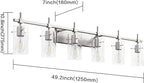 SOLFART 49.2 inch 6 Lights Vanity Light fixtures - Image 5