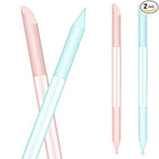 Glass Cuticle Pusher Set of 2 Cuticle Remover Tool Nail Cuticle Trimmer Double by Sliverdew