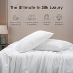 Cobnom Pure Mulberry Silk Pillowcases Set of 2, Queen Size - Image 2