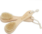 Wooden Facial Cleansing Brush Natural Bristles Wood Handle Wash Clean Exfoliate by Aisilk