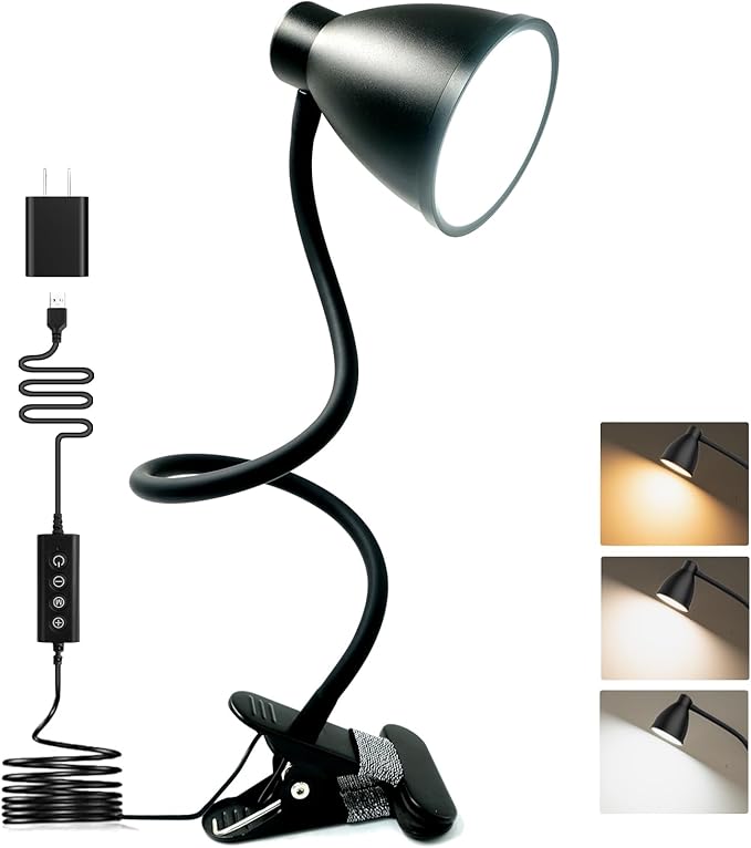 BOHON Desk Lamp 5 Color Modes 10 Brightness Dimmer Reading Light 10W 38 LED by BOHON