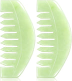 airogym 2 PCS Natural Jade Massage Comb, Guasha Scraping Scalp Comb, Meridians by airogym