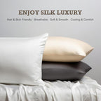 BPC 100% Mulberry Silk Pillowcases 2 Pack, Grade 6A ClimaSilk™ Silk Pillow - Image 5