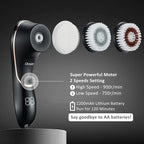 Facial Cleansing Brush, Electric Face Scrubber Rechargeable Exfoliator IPX-7 - Image 6