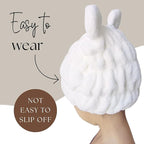 Microfiber Hair Towel Wrap for Kids, Snow Bear Dry Hair Cap Suck Water - Image 2