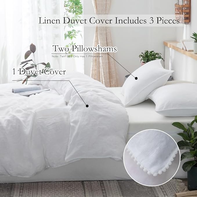 Simple&Opulence 100% Washed Linen Duvet Cover - Image 5