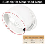 Satin Bonnet for Sleeping Night Cap, Adjustable Satin Lined Silk Bonnets Sleep - Image 5