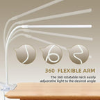 Desk Lamp with Clamp, Long Flexible Arm Clip on Lamp - Image 5