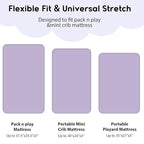 Yoofoss Pack and Play Sheets Fitted, Mini Crib Sheets 2-Pack - Image 3