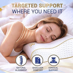 Royal Therapy 2-Pack Queen Memory Foam Pillow, Queen Contour Pillow, Orthopedic - Image 3