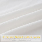 Shabby Off White Ruffle Pillow Shams Standard Size Set of 2, Washed Cotton - Image 6