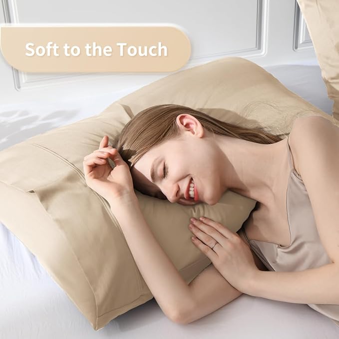 Standard Pillowcases, Cooling Viscose from Bamboo Pillow Covers - Image 3