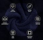 Avalon Towels Navy Blue Bath Towels Set of 4 pcs, 100% Cotton Towel Absorbent - Image 6