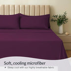 LuxClub 5 PC Split King Sheet Set, Breathable Luxury Bed Sheets, Deep Pockets - Image 3