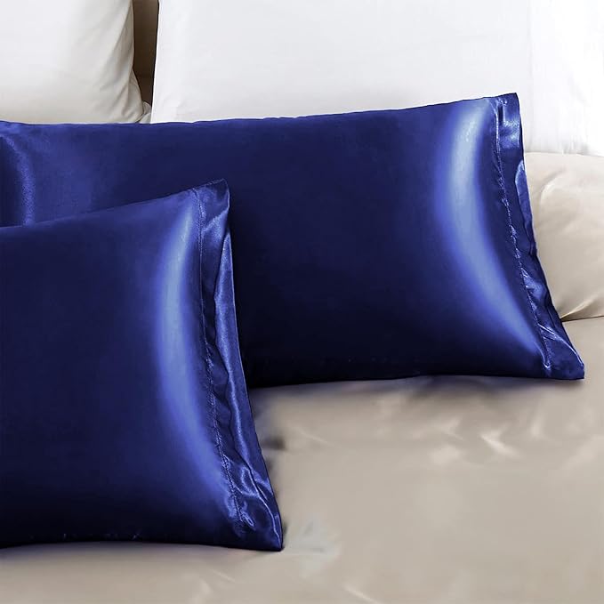 Aormenzy Satin Pillow Cases for Women Queen Size Set of 2, Fade Resistant - Image 5