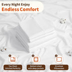 LBRO2M 1000 Thread Count 100% Egyptian Cotton Sheets Set Twin XL, 3 Piece Sets - Image 5