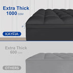 KAYFIA Twin Mattress Topper, Extra Thick Mattress Pad Cover - Image 2