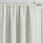 Joydeco Vanilla Grey Velvet Curtains 108 Inches 2 Panels, Luxury Thermal - Image 2