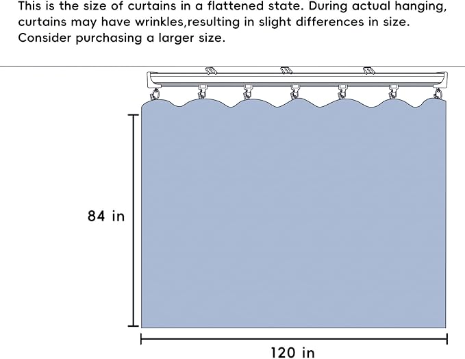 Room Divider Ceiling Mounted Curtains Track Sets Extra Wide Blackout Curtain - Image 7