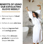 Exfoliating Glove Kessa Mitt Body Scrubber – Dead Skin Remover Shower Glove - Image 6