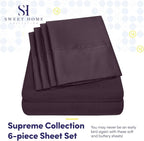 Sweet Home Collection 6 Piece 1500 Supreme Collection Brushed Microfiber Deep - Image 2