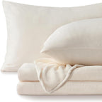 BEDELITE Flannel Sheets Full Size White by BEDELITE