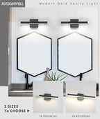 Joossnwell LED Bathroom Vanity Lighting Fixture Modern Bath Light Bar 15.75inch - Image 2