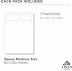 Linen Home 100% Cotton Percale Weave Fitted Sheet, Queen Size, Brushed Rose - Image 7