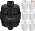 Yodel Shower Filter with 6 Cartridge Matte Black by Yodel