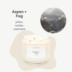 Calyan Wax Co. Aspen & Fog 3 Wick Scented Candle - Image 2