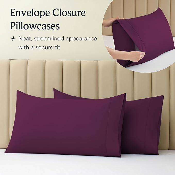 LuxClub 3 PC Sheet Set Sheets Deep Pockets 18" Eco Friendly Wrinkle Free Sheets - Image 8