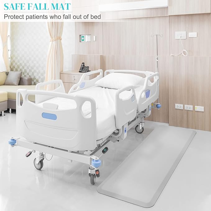 70"x24"x3/4" Thick Medical Bedside Fall Safety Protection Floor Mat - Image 3