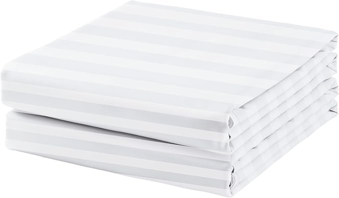 2-Pack Cotton Cal King Flat Sheet Only, 600 Thread Count 100% Egyptian Cotton by ZaizaiHome