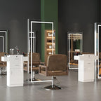 Modern Styling Station for Hair Stylist, Wooden Hair Salon Station Storage - Image 6