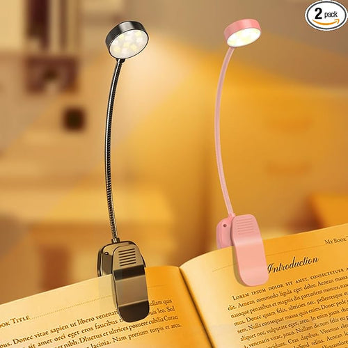 2 Packs Rechargeable Book Reading Light by KTEBO
