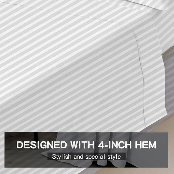 Mattress-Homes King 100% Egyptian Cotton Top Sheet 1Pcs, Cool & Breathable - Image 8