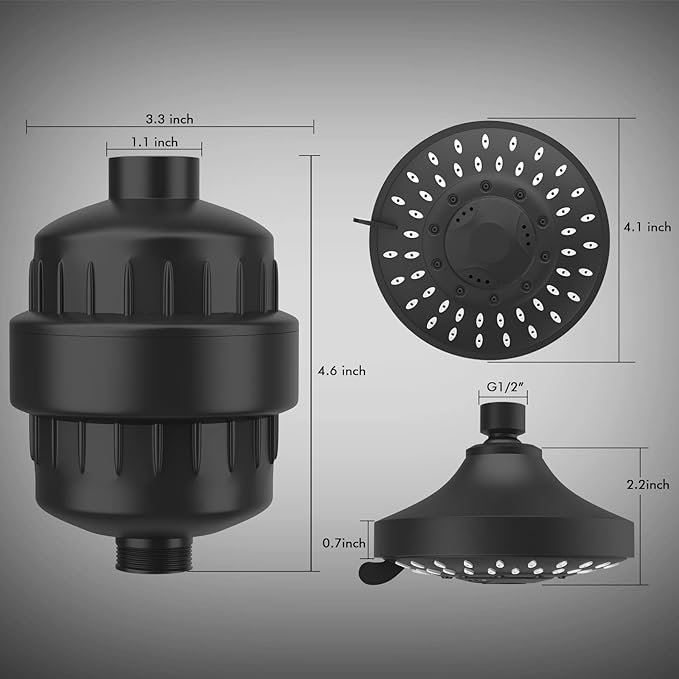 FEELSO Shower Head and 15 Stage Shower Filter Combo, High Pressure 5 Spray - Image 5