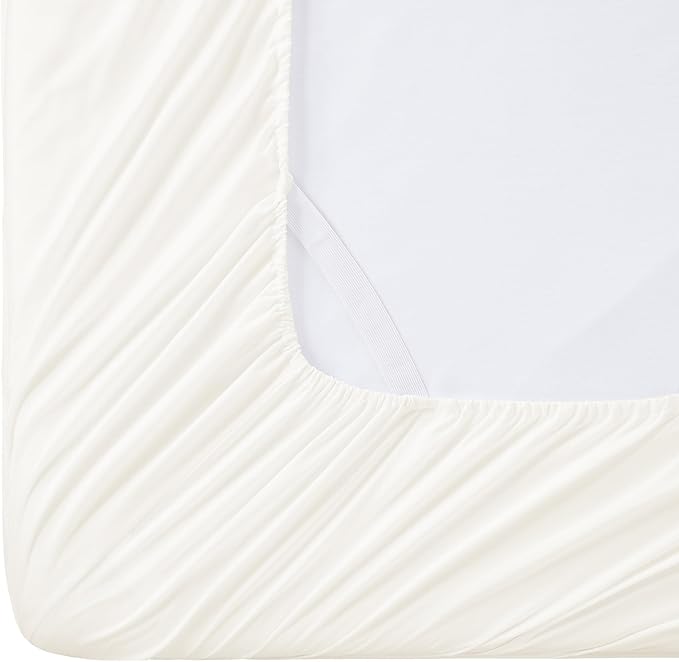 Twin Fitted Sheet Only with Full Elastic & Built in Corner Sheet Straps to - Image 5