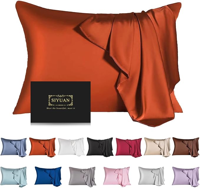 Mulberry Silk Pillowcase for Hair and Skin, King Size Cooling Silk Pillow Case by SIYUAN