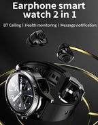 Smart Watch with Earbuds, 2 in 1 Bluetooth Smartwatch - Image 2