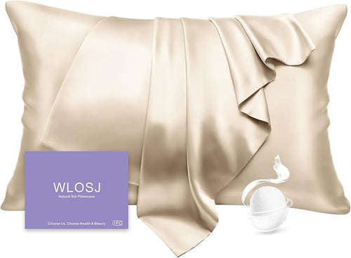 100% Silk Pillow Cases King Size Mulberry Silk Pillowcase by WLOSJ