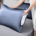 Mulberry Silk Pillowcase for Hair and Skin, Queen Size Cooling Silk Pillow Case - Image 6