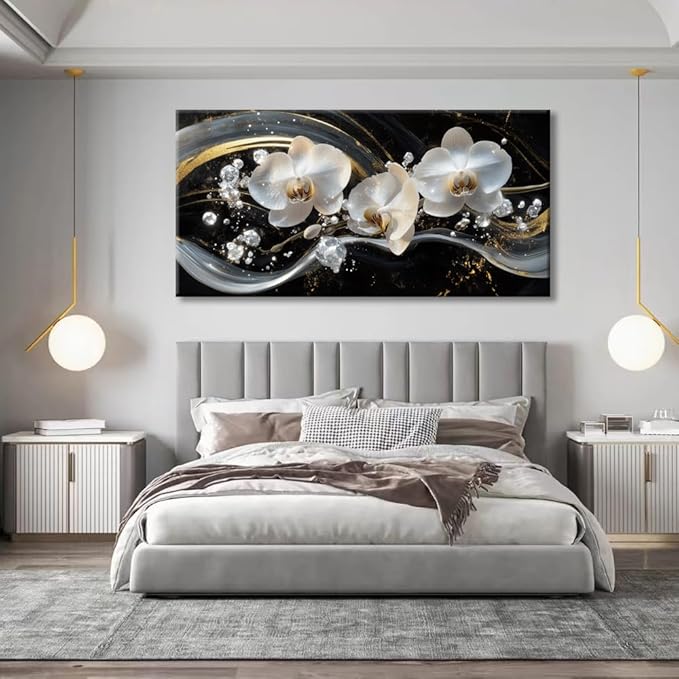 White Orchid Canvas Wall Art - Image 7